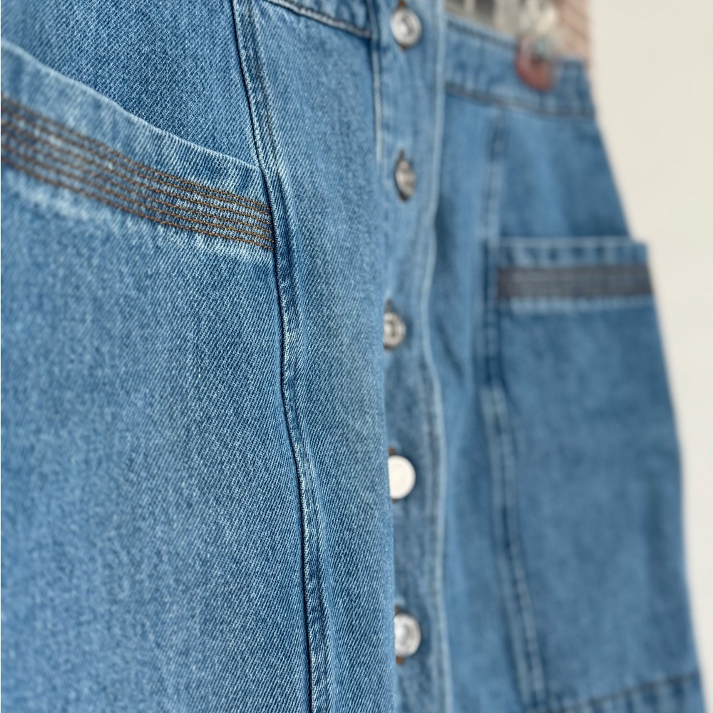 Sezane Jelena Skirt in Light Blue - Picture 3 of 9